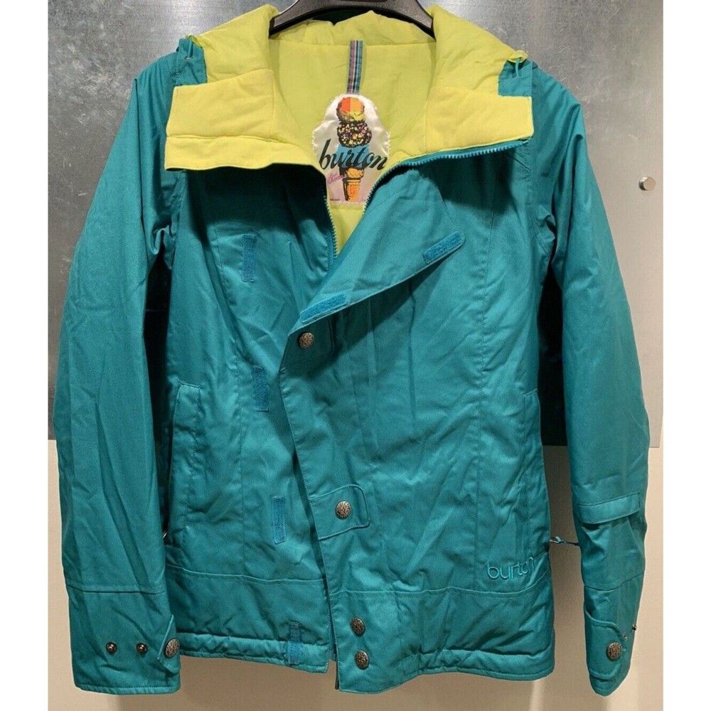 Burton Dryride Juniors Ski Snowboard Insulated Parka Jacket Small Teal Full Zip